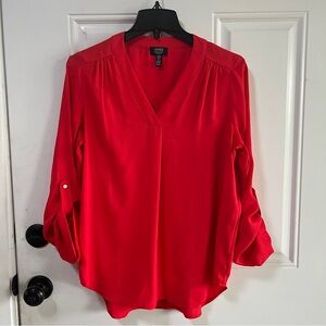 Jones New York Red Long Sleeve Blouse - Size Small
